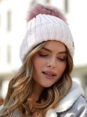 Light pink winter hat C1 - Online store - Boutique